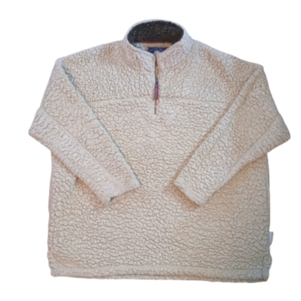 Live Oak Brand Oatmeal Quarter Zip Sherpa Jacket Men's Size 2X Unisex